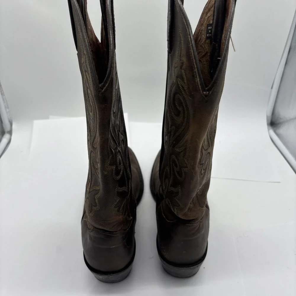 Justin Brown Embroidered Cowboy  Festival Boots Size 5.5 Mexican Men's 6.5/7